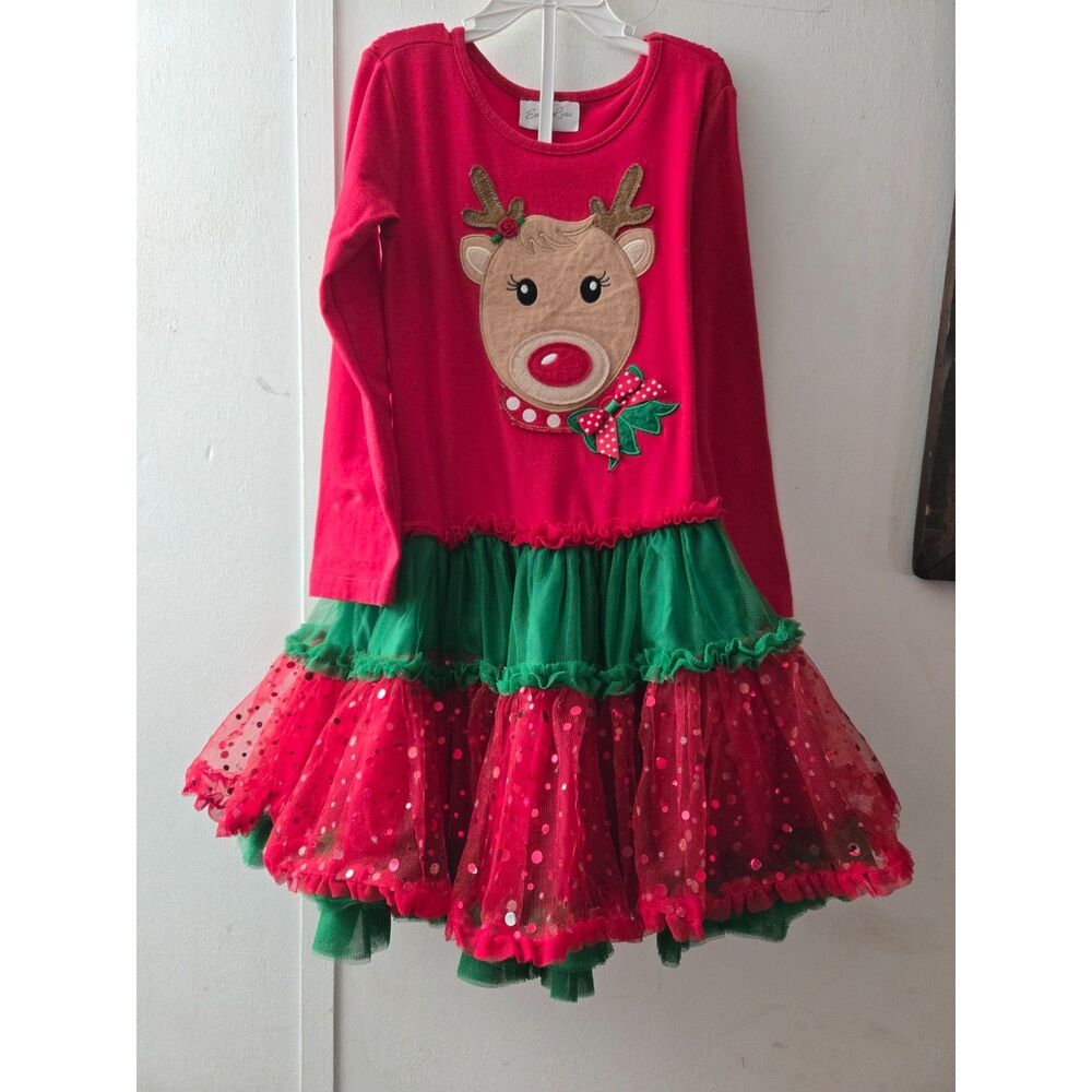 Girls size 7 Emily Rose Reindeer Dress